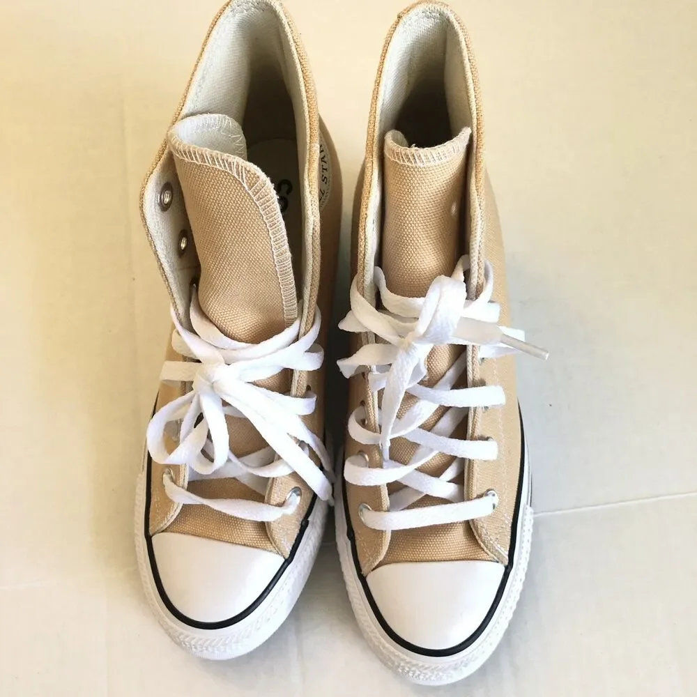 Converse Shoes Chuck Taylor All Star Wedge Hi Coastal Dune A13531C Size 8 Womens